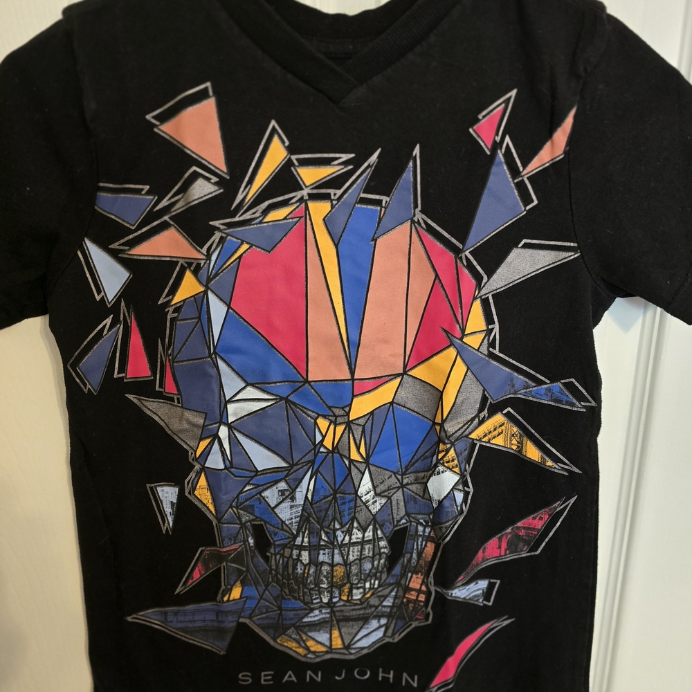 Sean John Kids Black Graphic T-Shirt 3 Piece Bundle Like New Size Medium